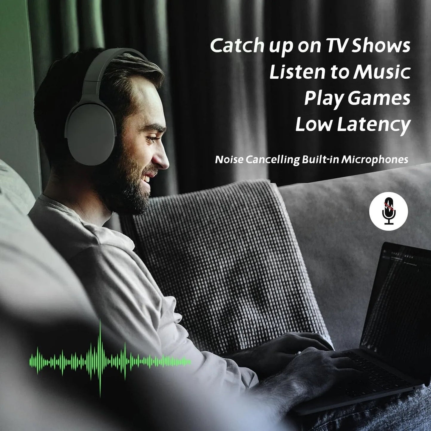 #P2961 Wireless Bluetooth 5.3 Headphones Over Ear Hifi Stereo Headset True Sports With Earphones TF/AUX Music Player with HD Mic Viralgem Store