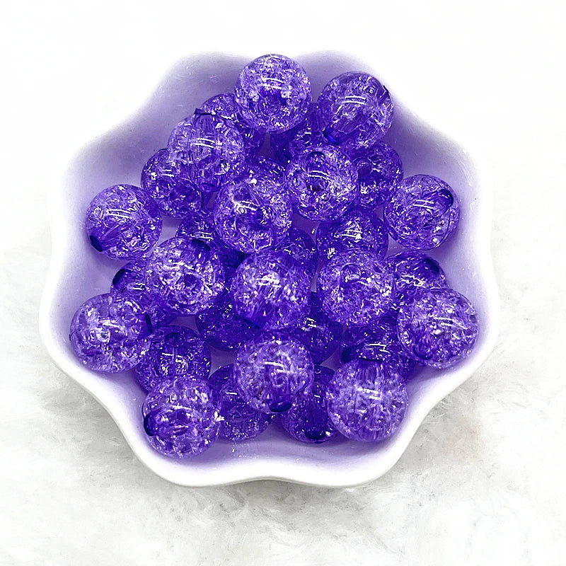 20pcs 12mm Round Acrylic Crackle Beads Loose Spacer Beads for Jewelry Making Diy Handmade Bracelets Accessories Viralgem Store