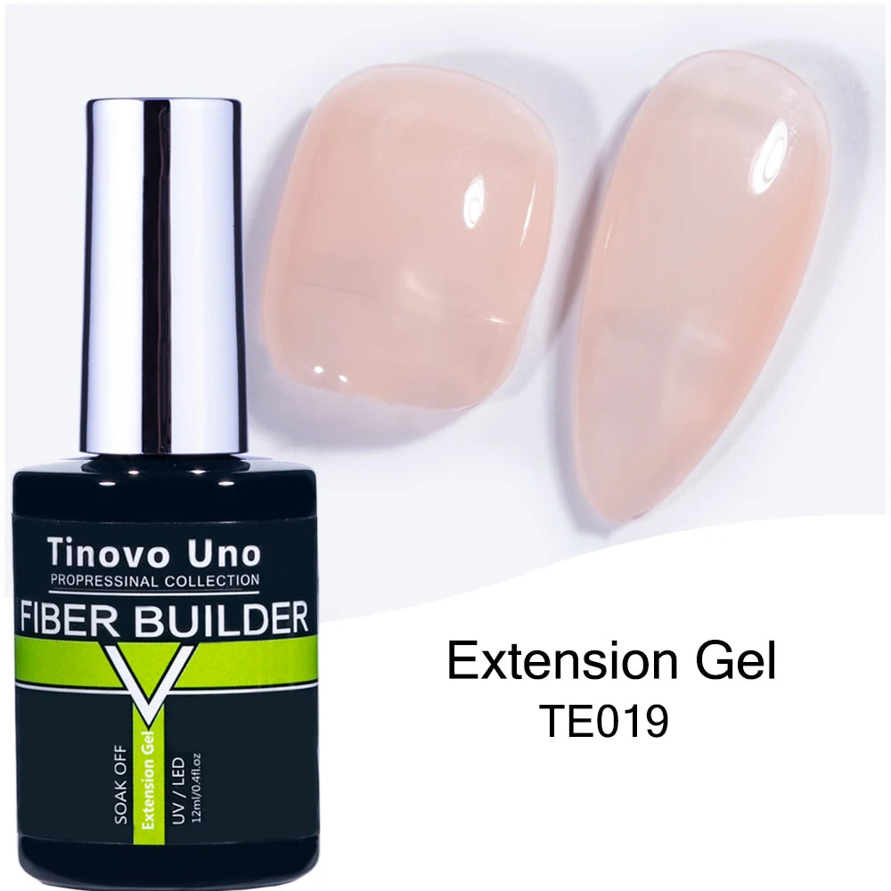 Tinovo Uno 41 Colors Builder Nail Gel in A Bottle Fiber Gel for Extensions Semi Permanent UV Building Poly Acrylic Nails Liquid