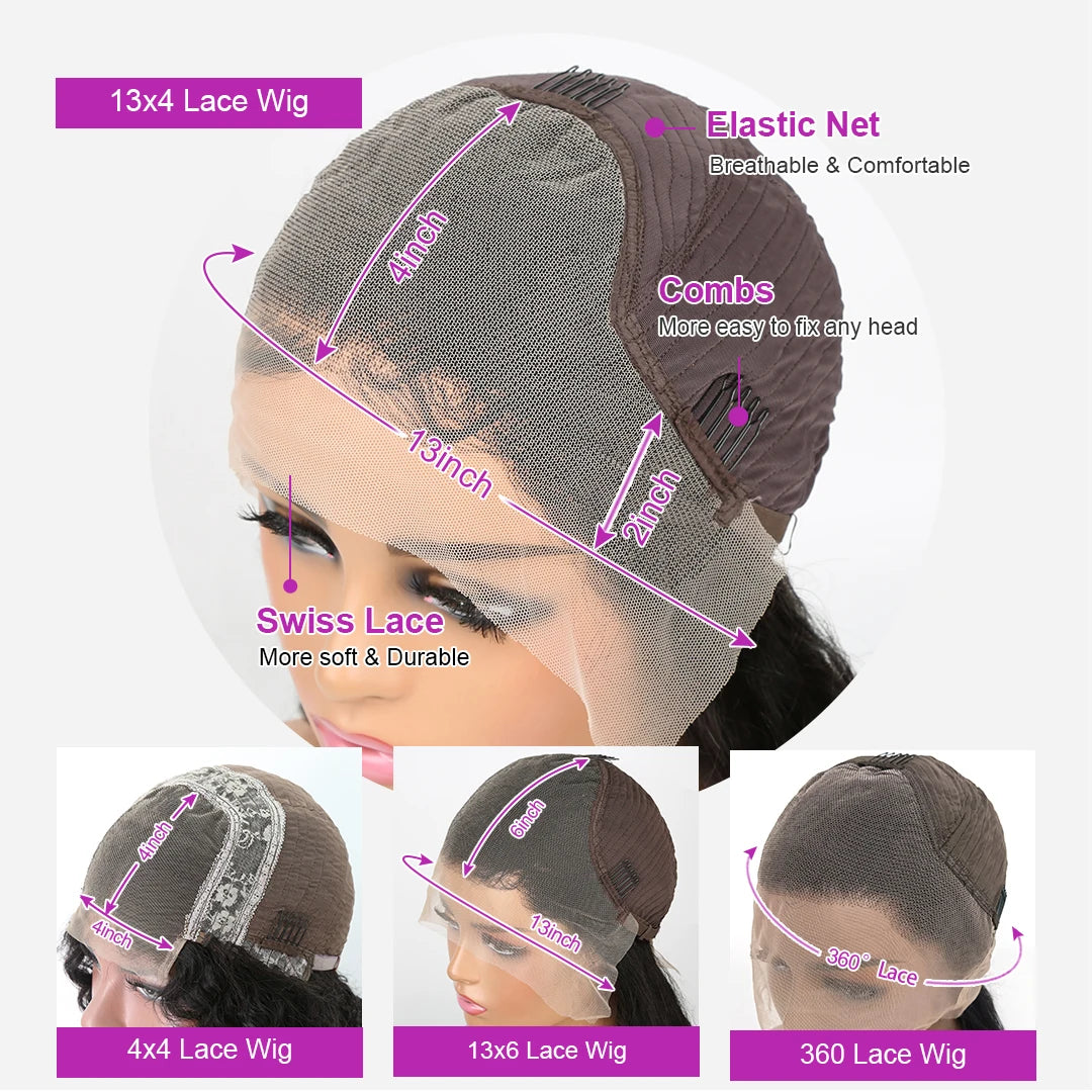 13x6 Lace Frontal Human Hair Wigs Bone Straight Raw 100% Human Hair Wig Pre Plucked 360 Full Lace Cheap Wig on Sale Clearance