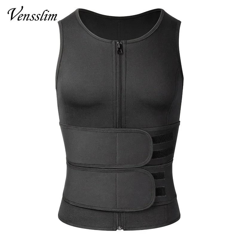 Vensslim Men Body Shaper Waist Trainer Vest Slimming Shirt Sauna Sweat Compression Undershirt Shapewear Fat Burner Workout Tops Viralgem Store