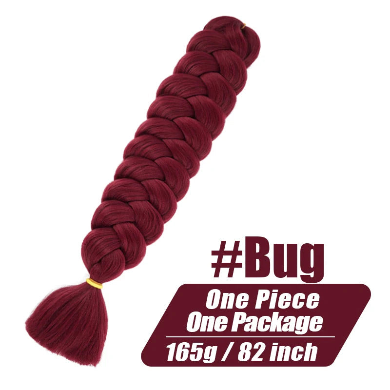 Xpression Jumbo Braiding Hair 82 Inch 165g Crochet Hair Pre Stretched Box Twist Braids Synthetic Hair Extensions For BWomen Viralgem Store