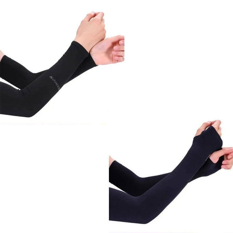 1 Pair Arm Sleeves Warmers Sports Sleeve Sun UV Protection Hand Cover Cooling Warmer Running Fishing Cycling Arm Cover