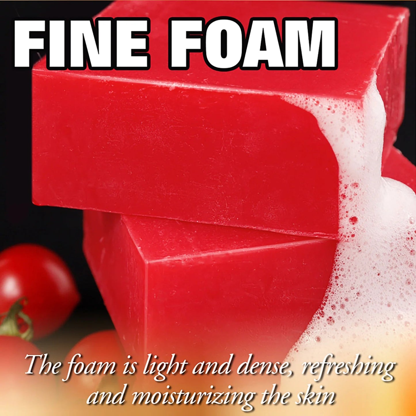 AILKE Organic Tomato Soap Bar, Lightening Skin, Deeply Clean, Exfoliate, Remove Dark Spots, Moisturizing, For Face and Body Viralgem Store