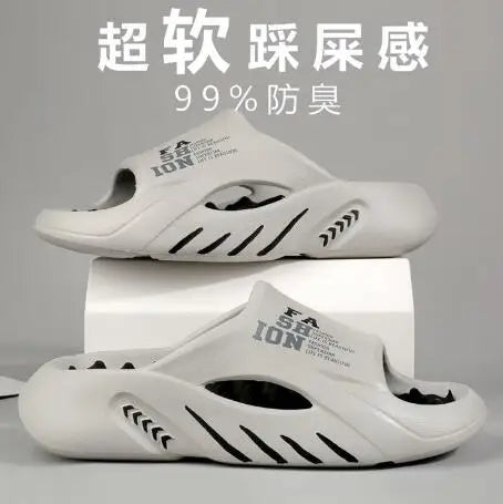 2023 NEW Men's Slippers Massage Slip-on Platform Slippers for Men Fashion Outdoor Beach Anti-slip Flip-Flops Man's Sandals 38-45