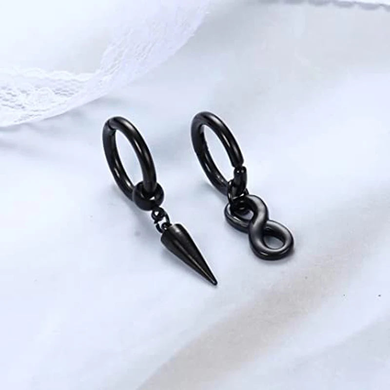 14 Pieces/1 Piece Clip Earrings Boy Kpop Earrings Set Chain Drop Earrings For Men And Women Huggie Hinged Hoop Drop Earrings Viralgem Store