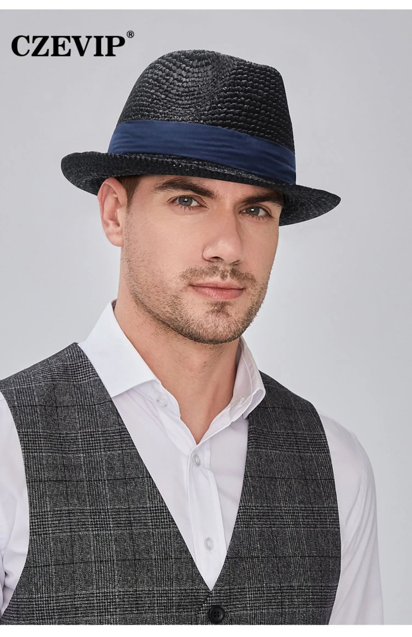 XL Large Size 61cm Panama Straw Hat for Woman and Man Foldable Straw Woven Sun Hat UPF 50+ Uv Sun Protection Shading Summer  Hat