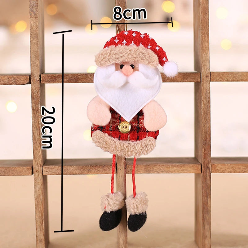 2023 Happy New Year Christmas Ornaments DIY Xmas Gift Santa Claus Snowman Tree Pendant Doll Hang for Home Noel Natal Decorations Viralgem Store