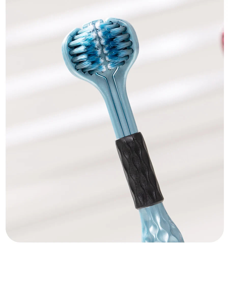 3-Sided Toothbrush for Comprehensive Cleaning | Ideal Angle Design | Raised Tongue Coating Brush | 2-Pack | Soft Bristles for Ge Viralgem Store