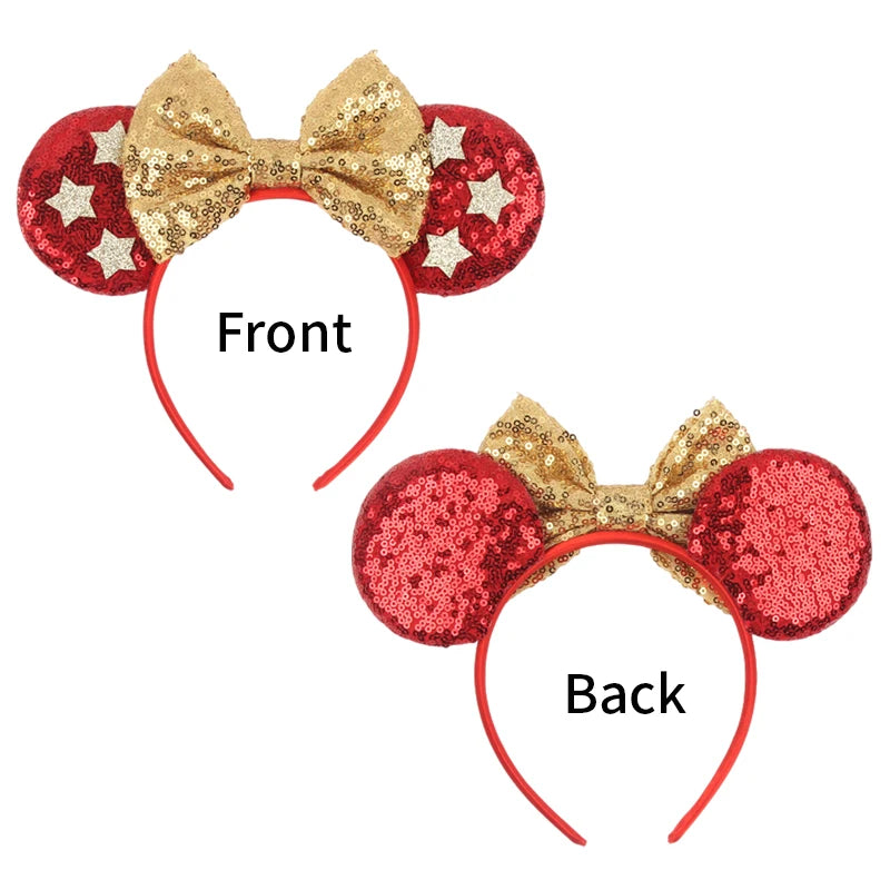 2024 NEWEST Disney Bo Peep 3.3"Ears Headband For Girls 5" Sequins Bow Hairband Festival Party Cosplay DIY Hair Accessories