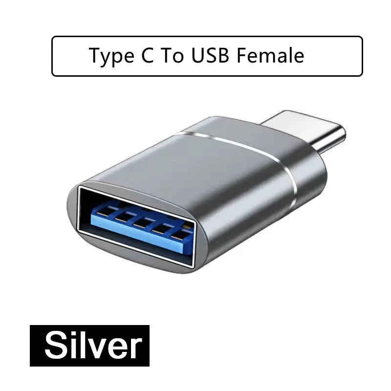 1/2PC Type C To USB 3.0 OTG Adapter USB C Male To USB Female Converter For Laptop Macbook Samsung Xiaomi USB C OTG Connector