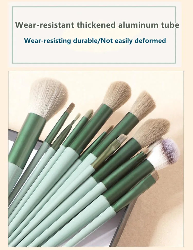 13/8PCS Makeup Brushes Pro Green Brush Set Powder Eyeshadow Blending Eyeliner Eyelash Eyebrow Make Up Beauty Cosmestic Brushes Viralgem Store
