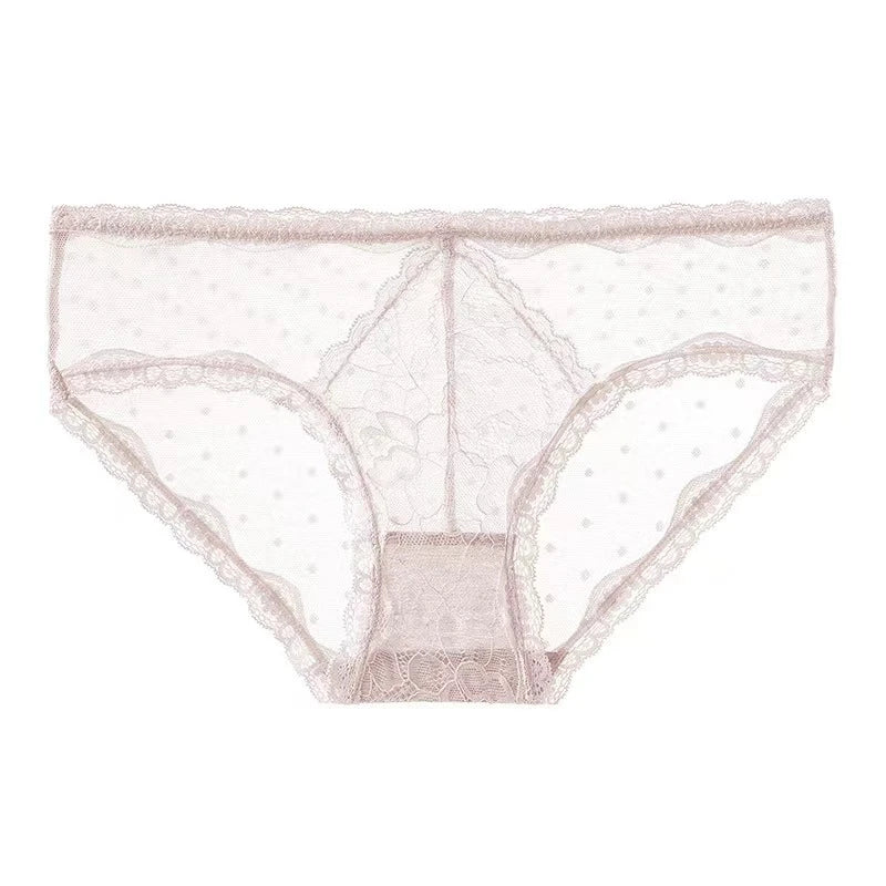 3pcs/lot Summer loose lace ladies panties, soft mesh underwear, sexy temptation briefs, seamless mid-waist cotton crotch panties Viralgem Store