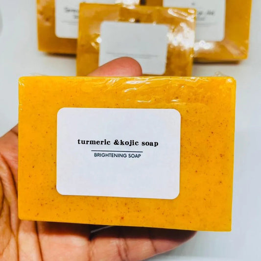 100g Turmeric Hand Made Soap, Lemon Kojic Acid Soap, Shower and Facial Soap Viralgem Store