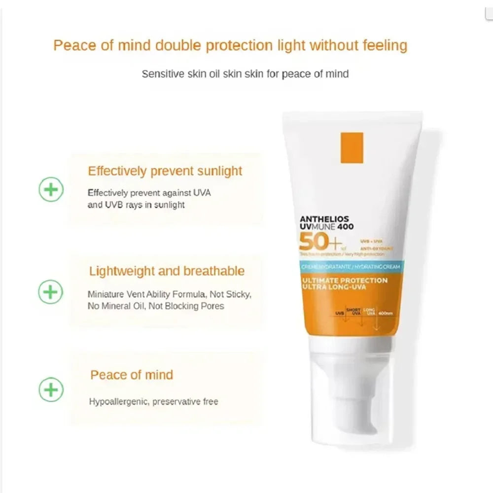 Sunscreen 50ML SPF50+ SunProtection Broad Spectrum Sunscreen For Dry To Normal Skin Anti-Shine Light Non Greasy matte fragrance Viralgem Store