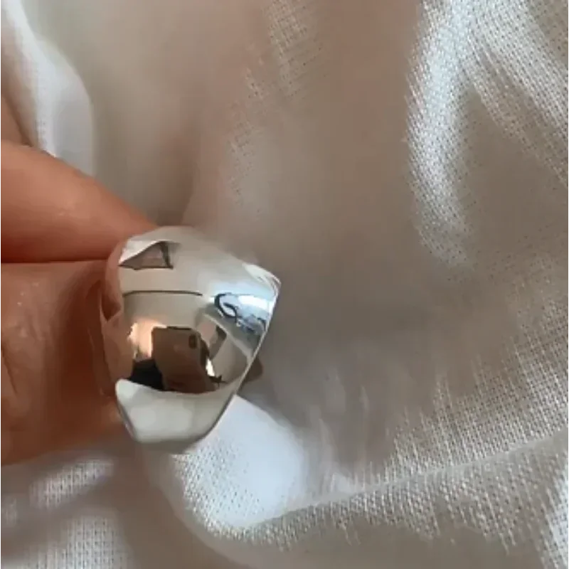925 Sterling Silve Smooth Ring for Women Gift Personality Punk Creative Adjustable Minimalism Jewelry Dropshipping