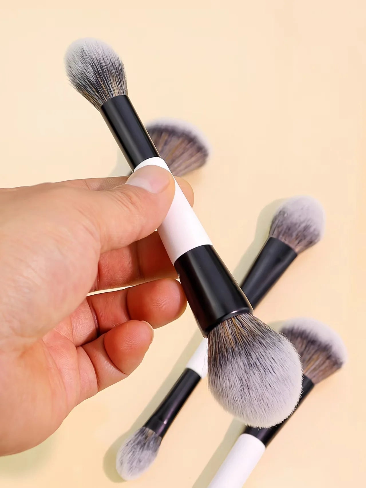 4 Double-Headed Makeup Brushes, Multi-Functional Makeup Brush, Blush Brush, Foundation Brush, Loose Powder Brush, Highlight Brush, Nose Shadow Brush, Concealer Brush, Blush Brush, Gift for Ladies and Girls Viralgem Store