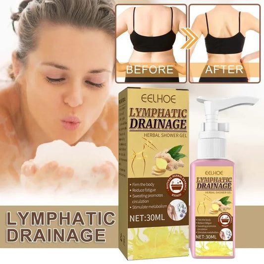 Women Lymphatic Drainage Herbal Shower Gel 30ml Slimming Weight Loss Deep Cleaning Body Wash sculping firming skin Shower Gel Viralgem Store