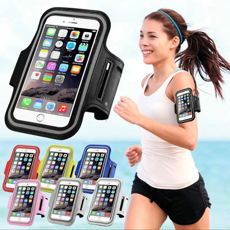 Universal 4.0-7.0 inch Mobile Phone Bag Case for iPhone 15 14 Pro Max Huawei Mate 60 Running Bracelet Holder for Armband Cases