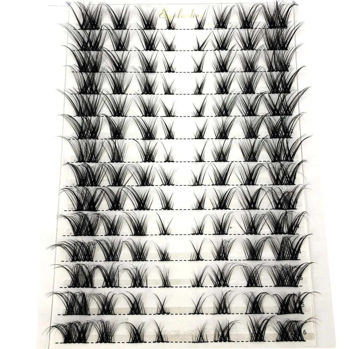 14rows Individual 3D Fluffy False Eyelashes Single Cluster Eyelash Extension Segmented Natural Mink Fox Eye Effect Makeup Lashes