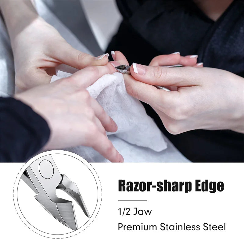 3 Pcs/Set Toenail Fingernail Cuticle Nippper Professional Nail Clipper Manicure Cutter Scissoris Stainless Steel Trimmer Tools Viralgem Store