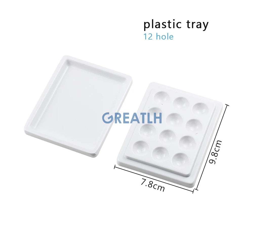 1pcs Dental Lab Mixing Watering Moisturizing Plate Ceramic Palette with Transparent Cover 12/24/36 Slot Dental Supplies Viralgem Store