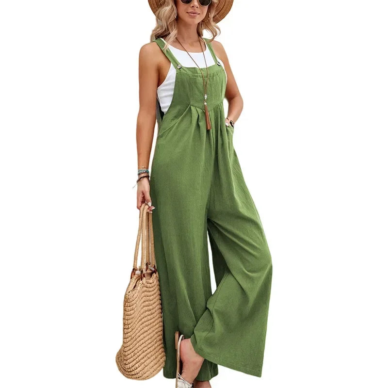 Women Loose Fit Fashion Overalls Wide Leg Baggy Bib Overalls Jumpsuit Dungarees Summer Jumpsuit Casual Elegant Overalls Summer Viralgem Store