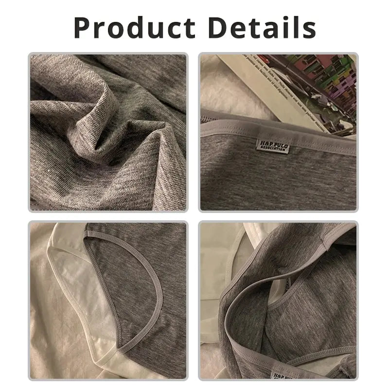 3 Pcs Women's Underwear Solid Color Minimalist Underwear Pure Cotton Skin Friendly Comfortable Breathable Triangular Underwear