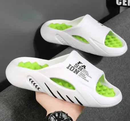 2023 NEW Men's Slippers Massage Slip-on Platform Slippers for Men Fashion Outdoor Beach Anti-slip Flip-Flops Man's Sandals 38-45