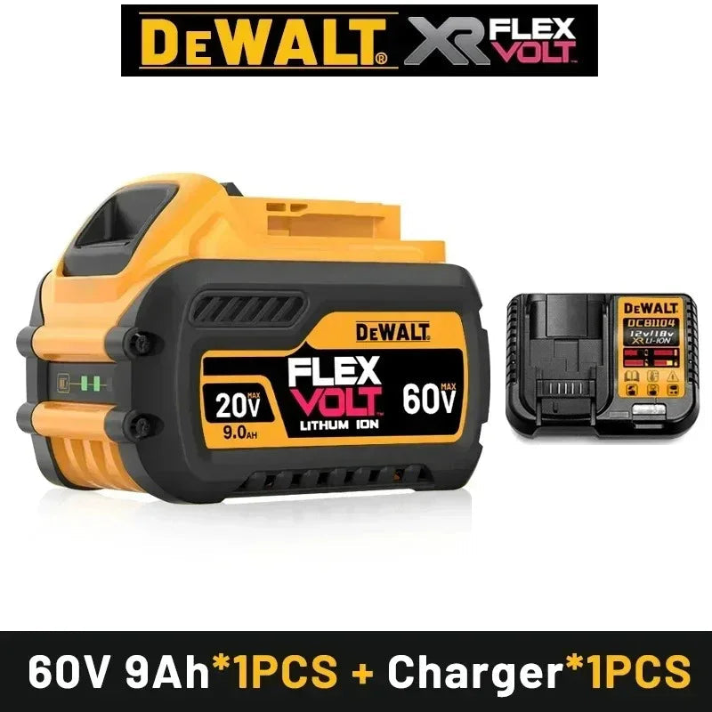 100% Original DEWALT 🔋 20V/60V MAX XR Rechargeable Tool Battery 6Ah/9Ah Compatible with DCB200 Series for Dewalt Tools 👍 Viralgem Store