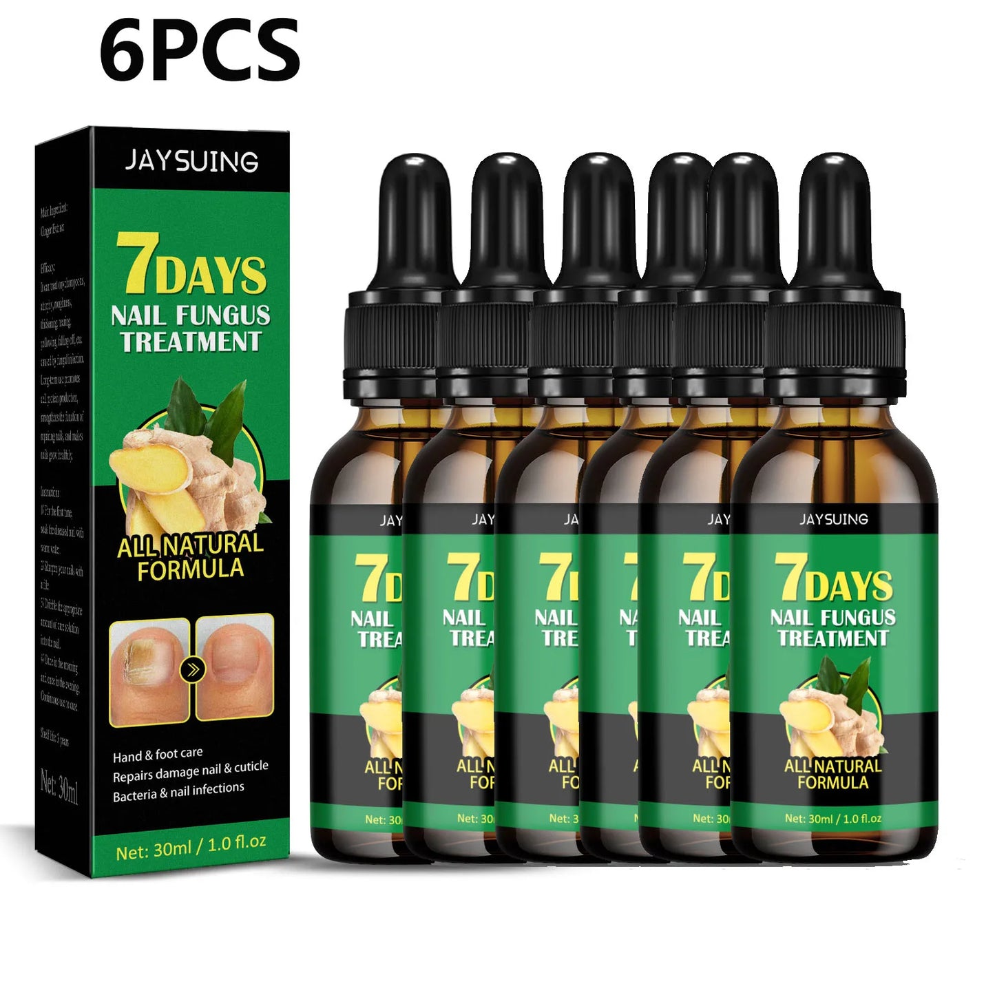 1-5Pcs Nail Fungal Treatment Device 7 Days Repair Oil Foot Toe Essence Anti Infection Paronychia Ginger Onychomycosis Gel Care