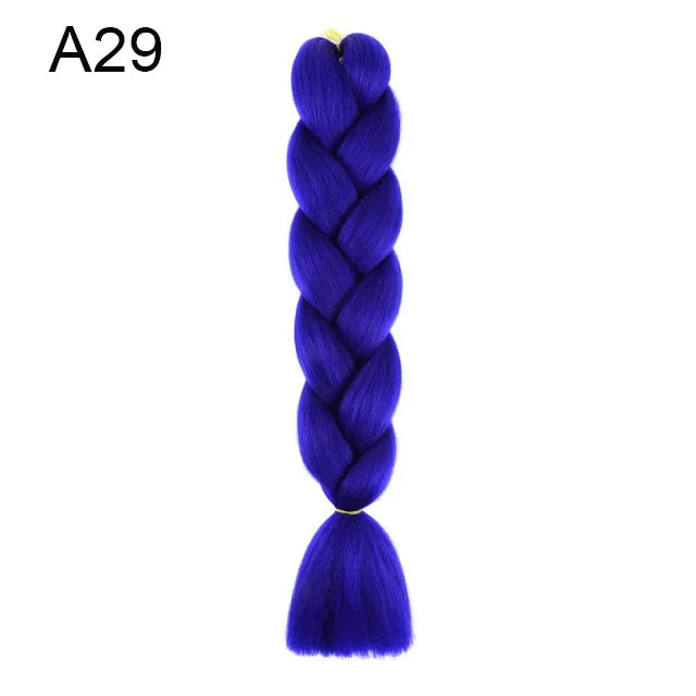 24Inch Synthetic Yaki Braids Hair Ombre Braiding Hair Jumbo Braid DIY Green Hair Extension for Women