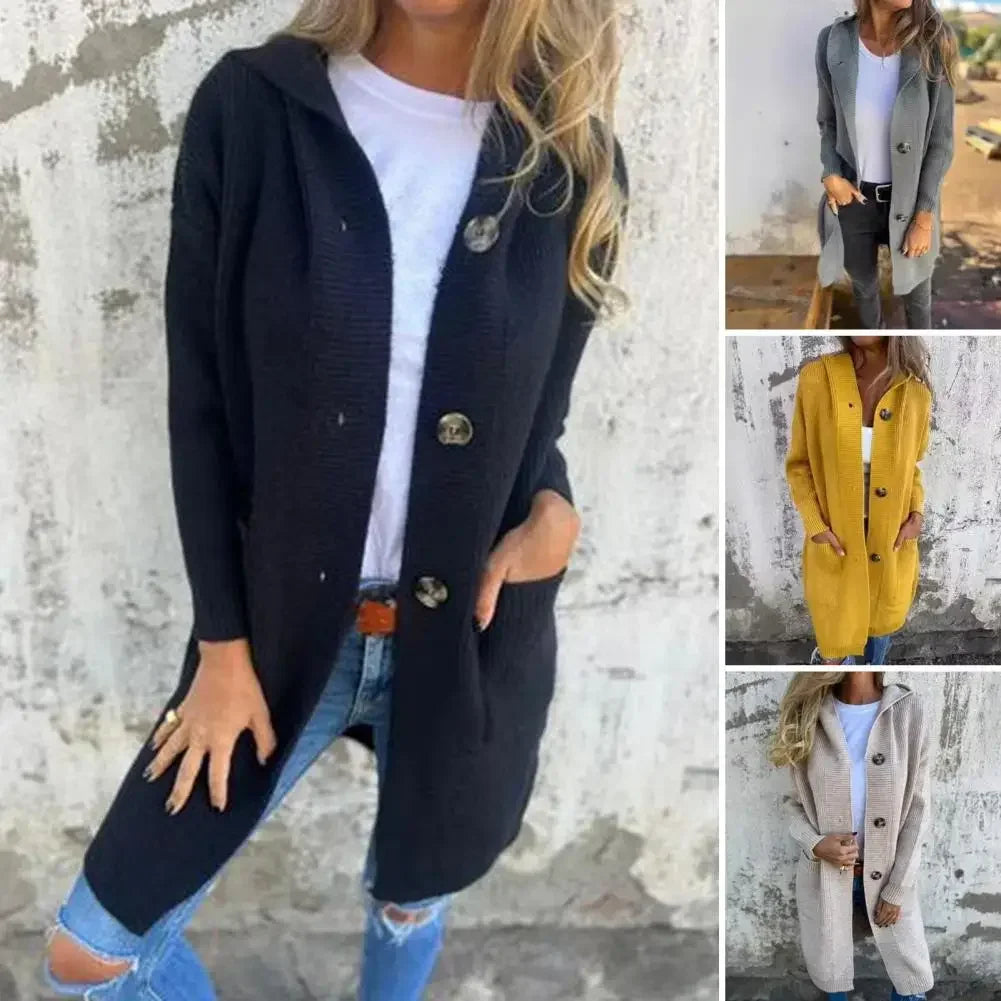 VIta Sweater Gothic Clothes Women Button Autumn Big Size Cardigan Long Sleeve Gray Sweater Polo Sweater Women