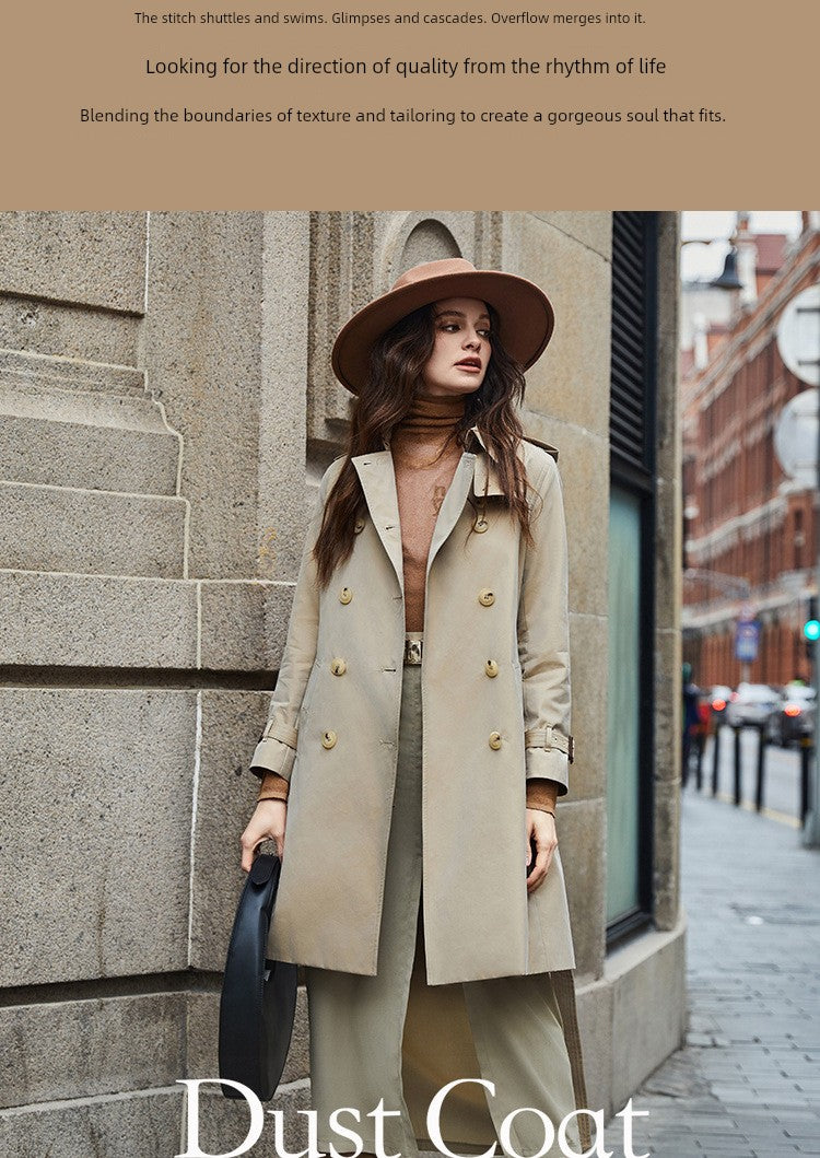 SOURCE Factory Dfvf Quanzhixian Chameleon Chelsea 2.0 Long Trench Coat Waterproof Anti-Wrinkle Elegant British Viralgem Store