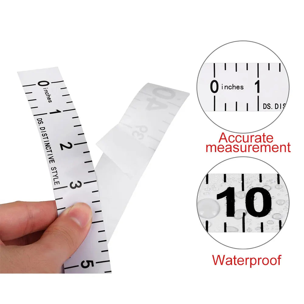 Sticky Ruler Scale With Glue Sticker Woodworking Guide Rail Self-Adhesive International Standard Scale Tape Measure Flat Ruler