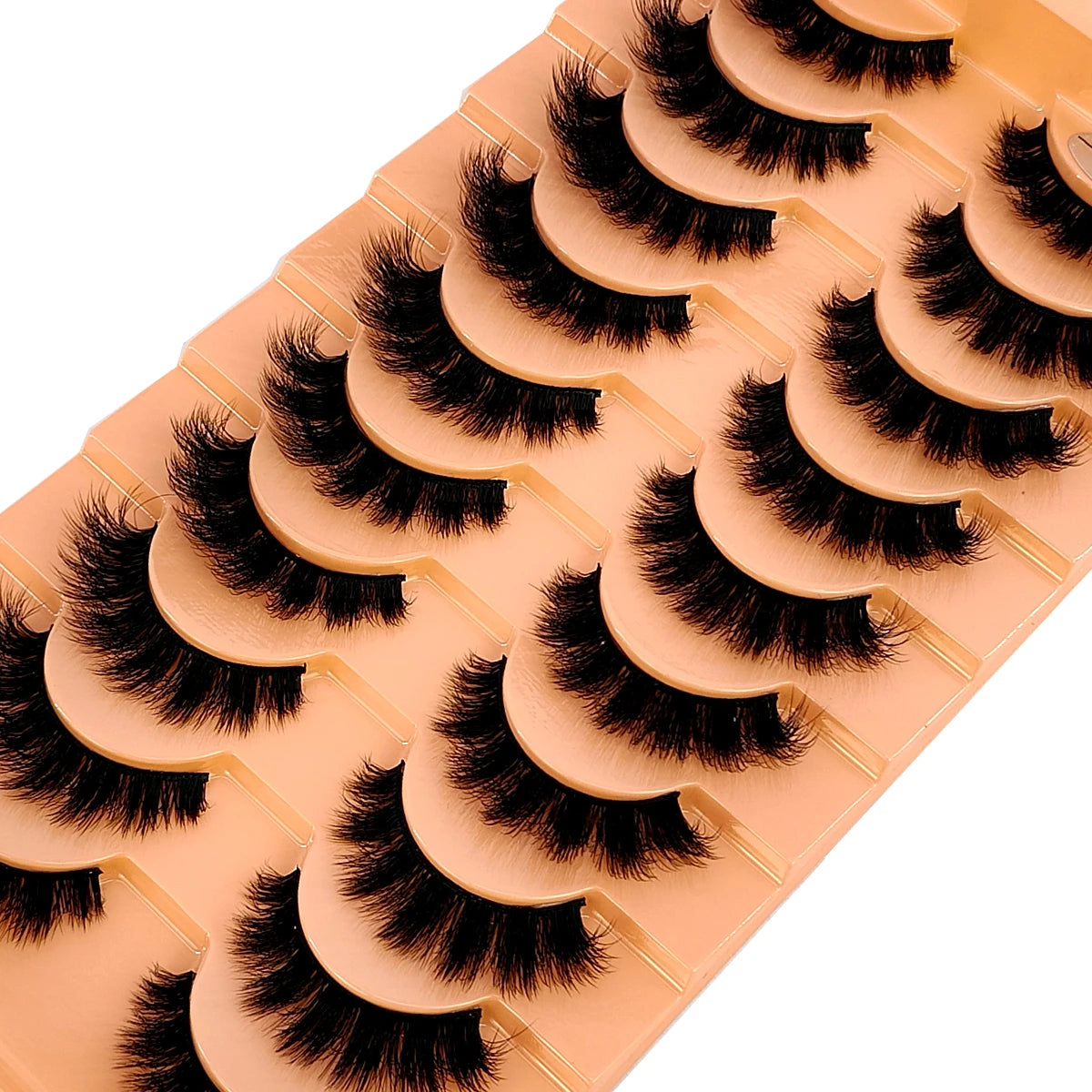 10 Pairs 3D Faux Mink Lashes Fluffy Soft Beauty Wispy Natural Short False Eyelashes Curly lashes Makeup Classic Thick eyelashes