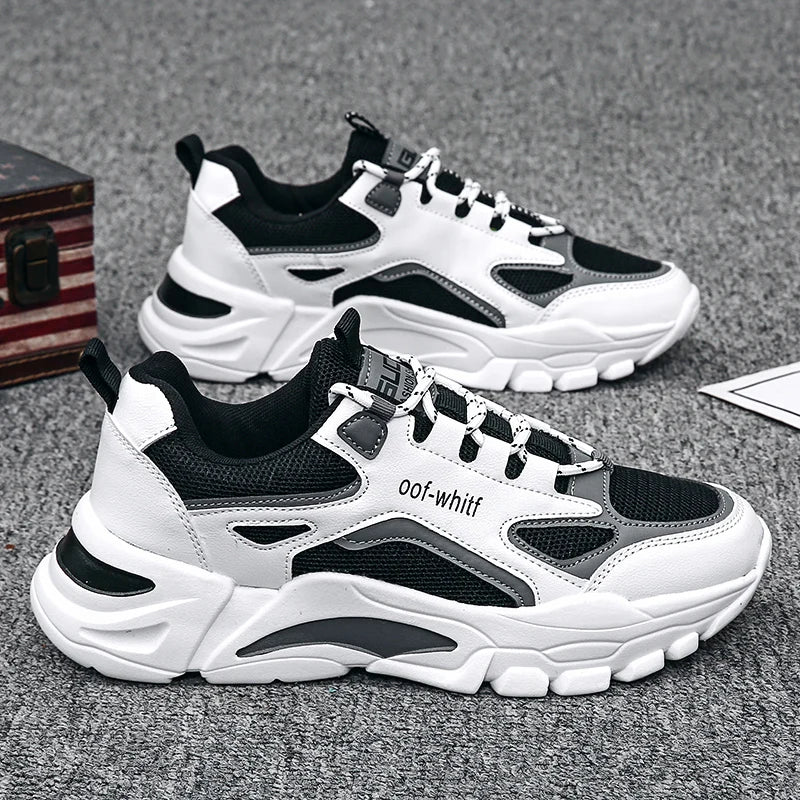 2024 New Men Sneakers Mesh Breathable Outdoor Running Shoes Fashion Casual Tennis Shoes Lightweight Comfortable Male Sport Shoes