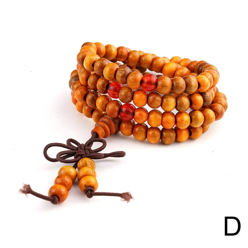 6mm Natural Sandalwood Buddhist Beads Bracelets 108 Men Meditation Wood Buddha layer Bracelet Bangles Prayer Beads Women Be I6Y0