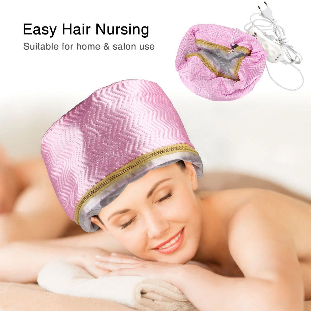 Thermal Treatment Hair Cap Heating Hair Steamer Nourishing Care Accessories Bonnets for Women Hair Dryer Home Spa Salon Styling