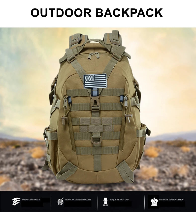 25L 900D Nylon Waterproof Backpack Outdoor Military Rucksacks Tactical Sports Camping Hiking Trekking Fishing Hunting Bag