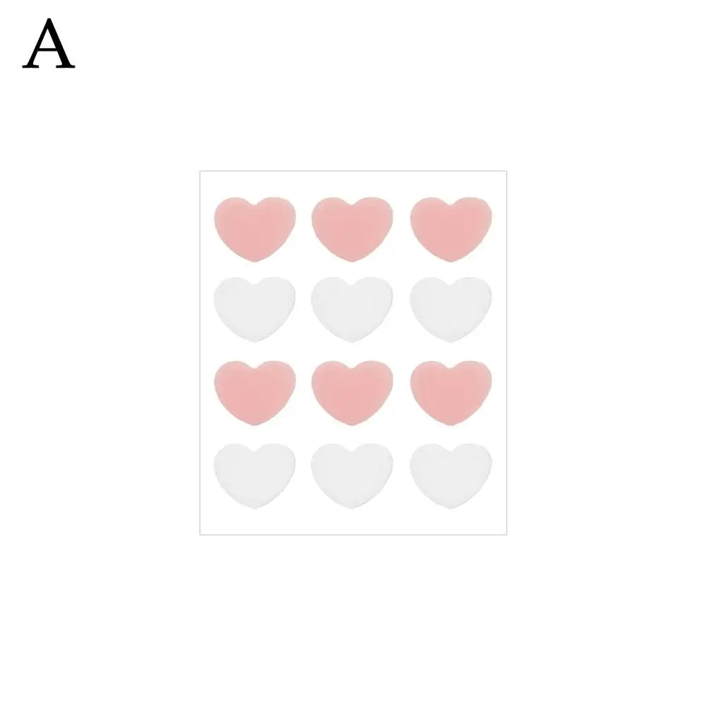 12/20 Counts Acne Care Patches Cute Pink Heart Shaped Acne Pimple Patches Invisible Acne Cover Treatment Stickers Skin Care Viralgem Store