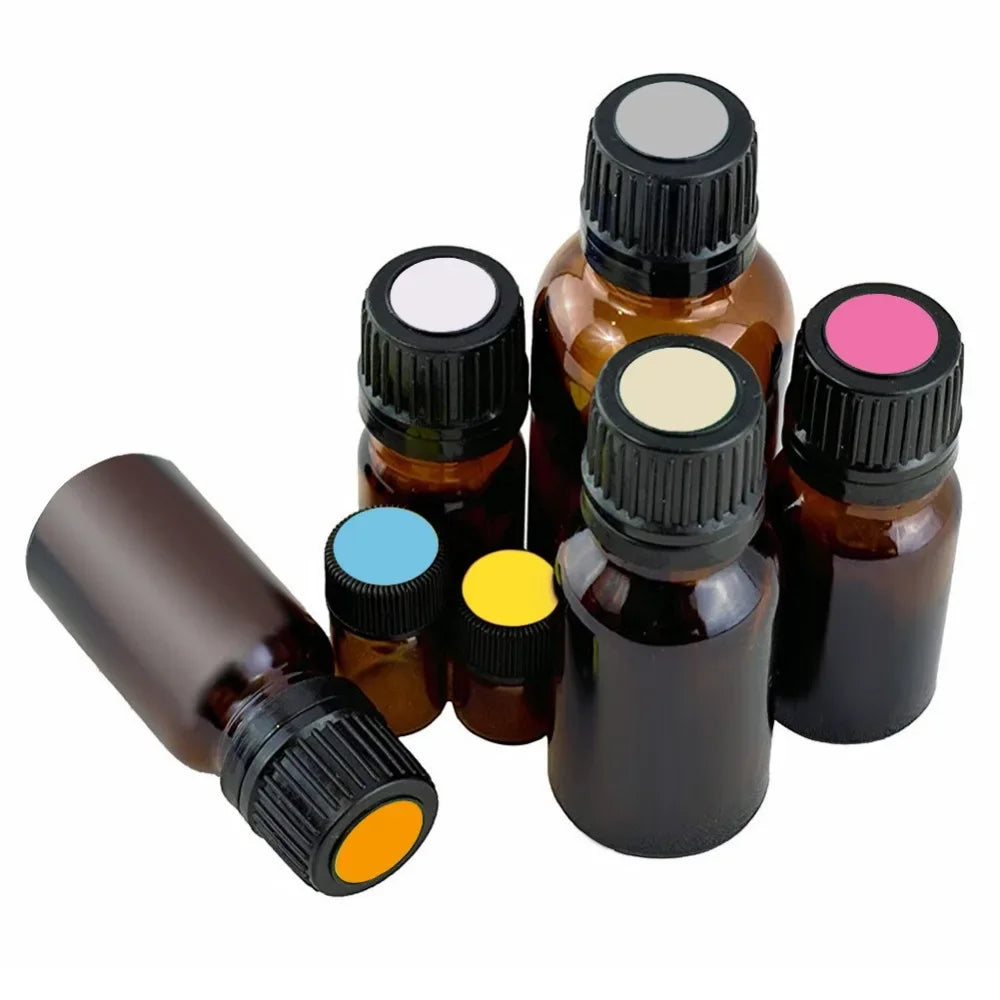 1 Sheet of 132 Blank Round Stickers Labels for Essential Oil Bottle Cap Lid Water Resistant 7 Color Sticker 13mm DIY