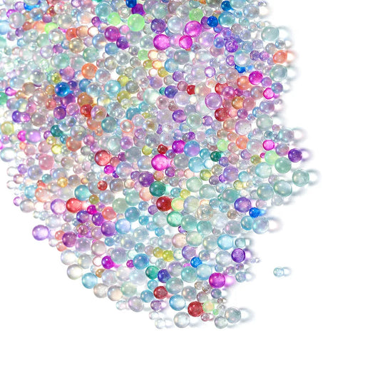 100g 0.4-3mm Mini Bubble Ball Beads Tiny Glass Bead Resin Filling for Silicone Mold UV Resin Epoxy Filler DIY Nail Art Decor Viralgem Store