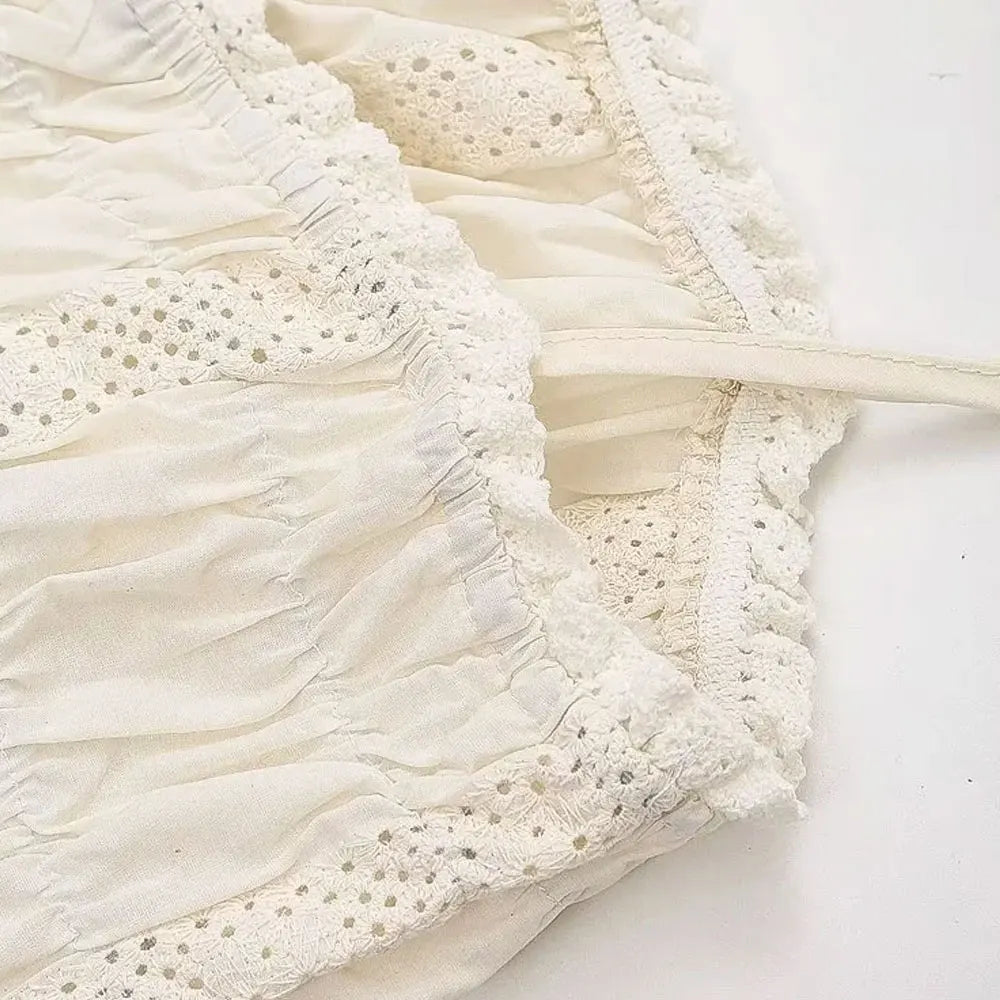 TRAF Women Fashion Embroidery Cropped Tank Tops And High Elastic Waist Shorts Female Two Piece Sets Mujer Viralgem Store