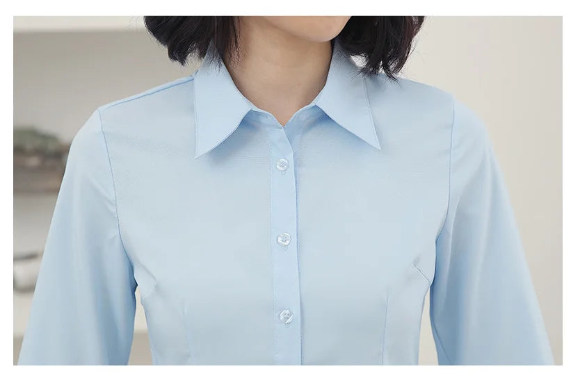 White Shirt Woman 6XL Plus Size Blouse Office Lady Pink Shirt Long Sleeve Women Shirts and Blouss Korean Fashion New Ladies Tops