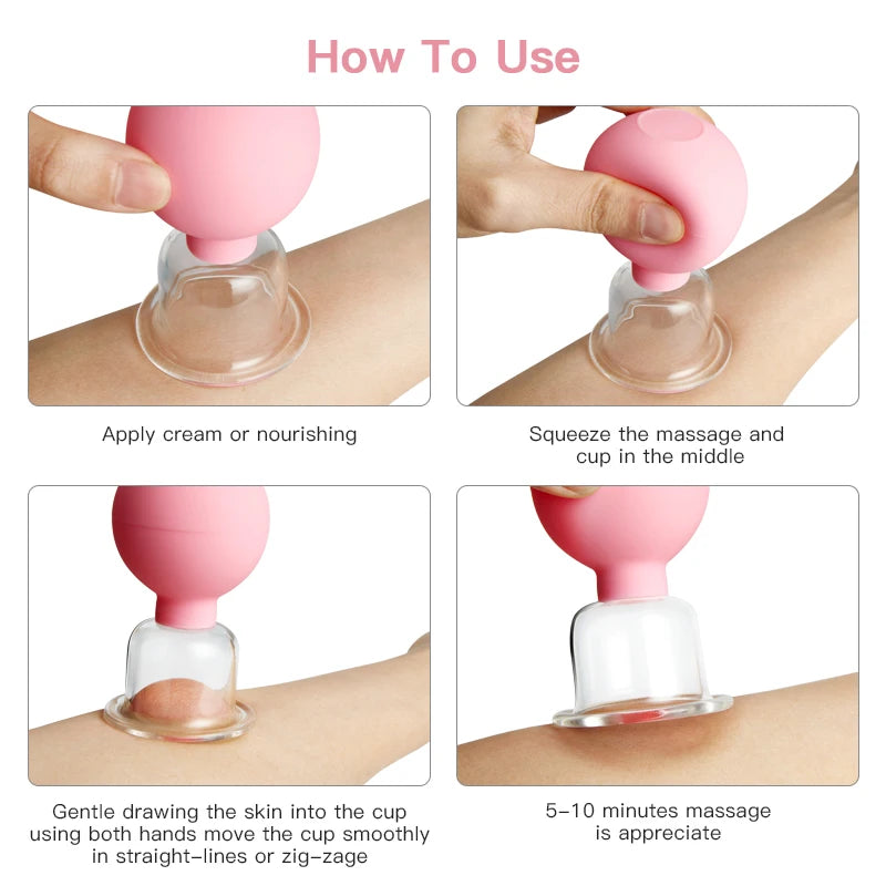 Vacuum Cupping Chinese Therapy Set Jars Anticellulite Professional Suction Cup Body Face Massager Facial Face Sucker Health Care Viralgem Store