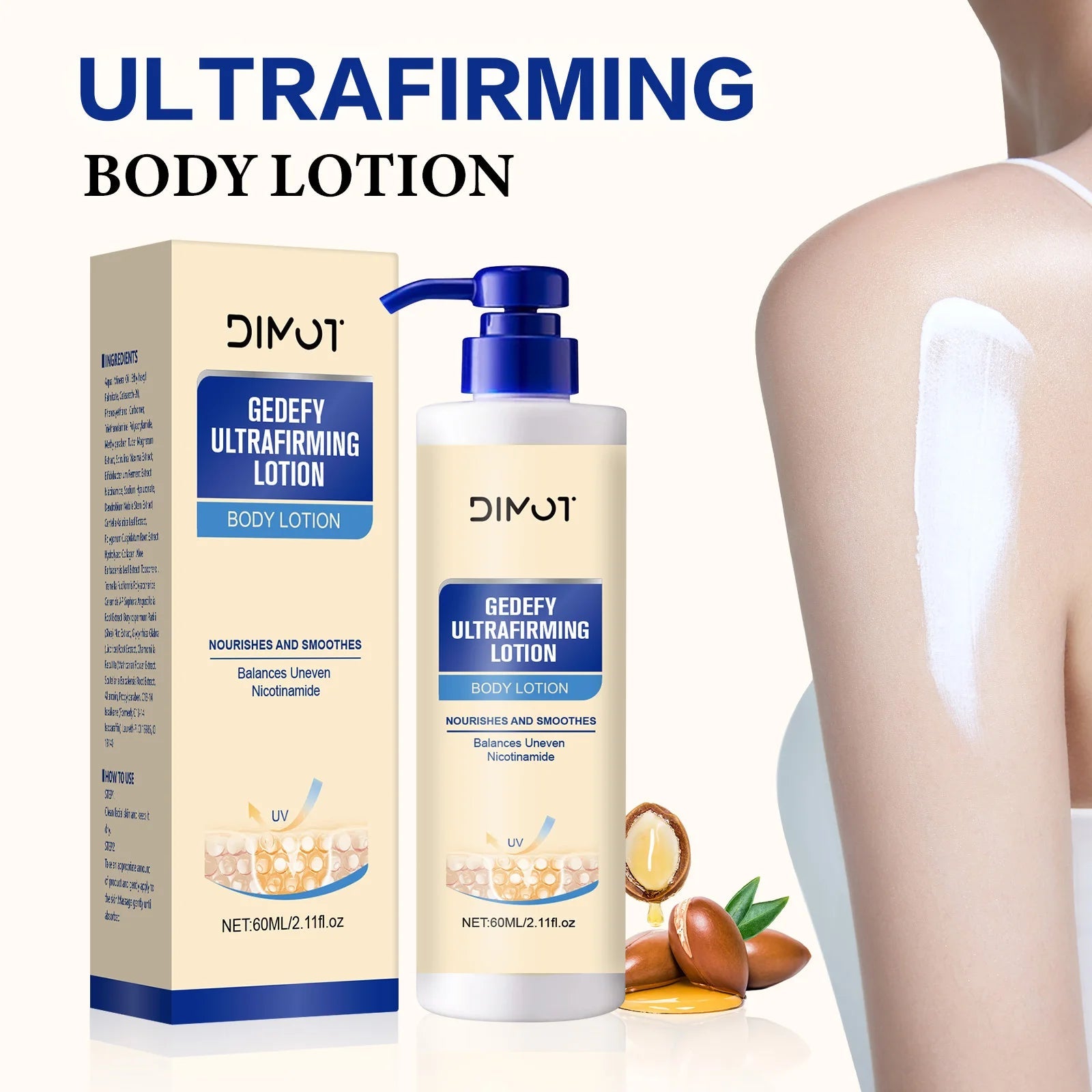 60ml Ultra Firming Body Lotion Body Moisturizer Cream Tighten Skin Reduce Wrinkles Boost Elasticity Hydration Lightening Lotion Viralgem Store