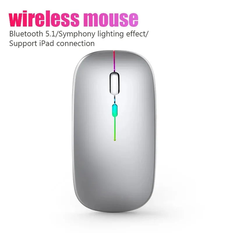 Wireless Mouse RGB Rechargeable Bluetooth Mice Wireless Computer Mause LED Backlit Ergonomic Gaming Mouse for Laptop PC 3600DPI Viralgem Store