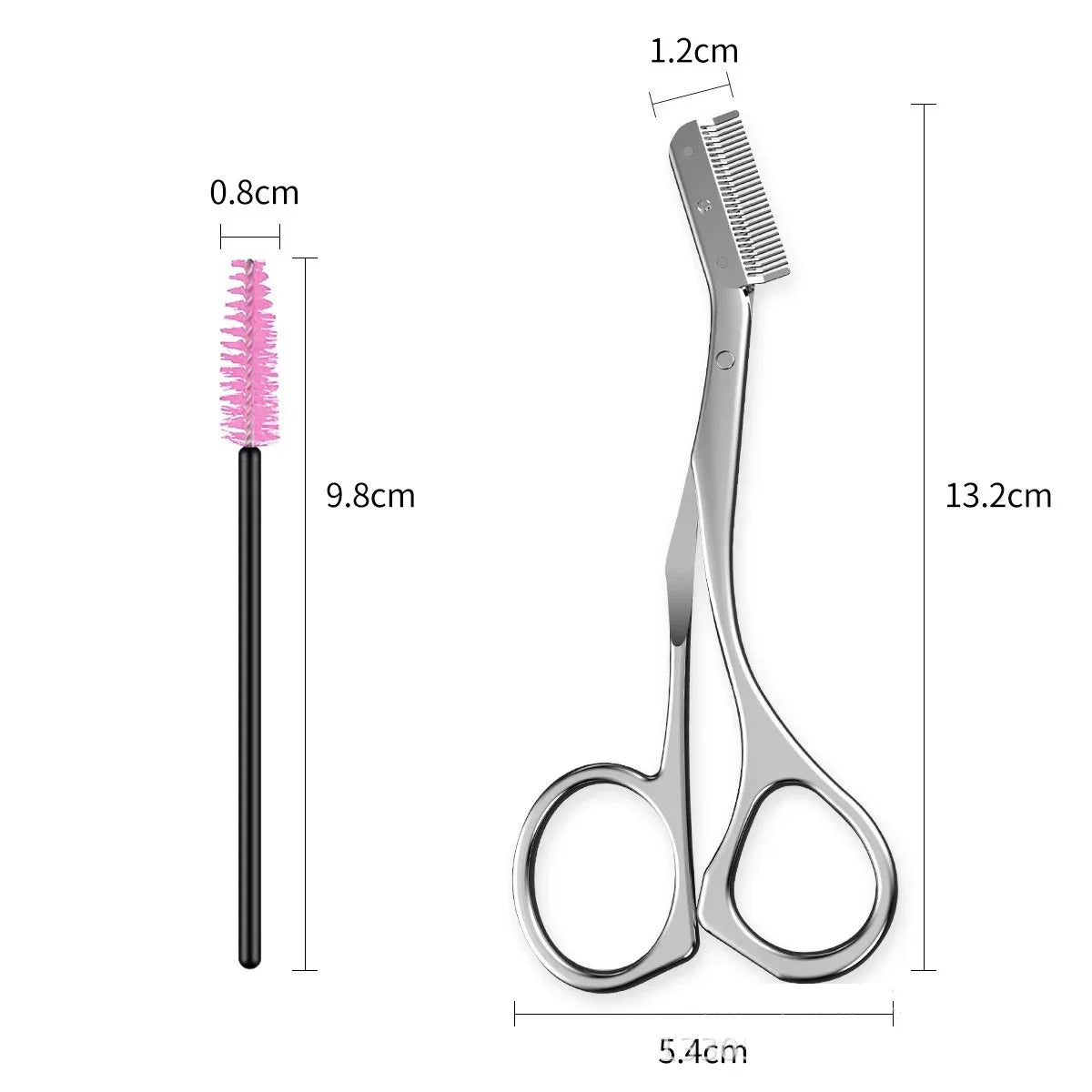 Stainless Steel Eyebrow Scissors With Eyebrow Comb High Quality Makeup Scissors Eyebrow Trimming Knife Hair Remover Shaver Tool Viralgem Store