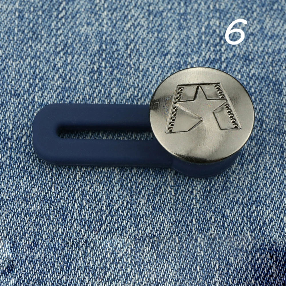 Adjustable Letter Star Elastic Clothing Retractable Buckle Buttons Jeans Extended Button Waist Fastener Waistline Increase Viralgem Store